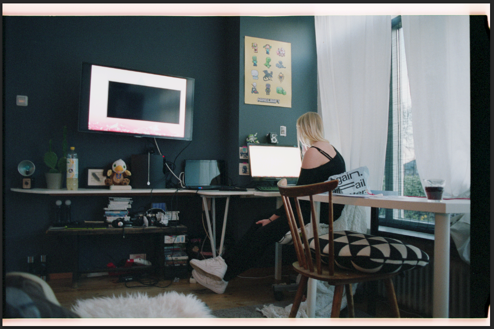 The photo with the base correction applied