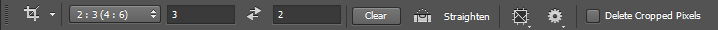 Configer the crop tool in Photoshop