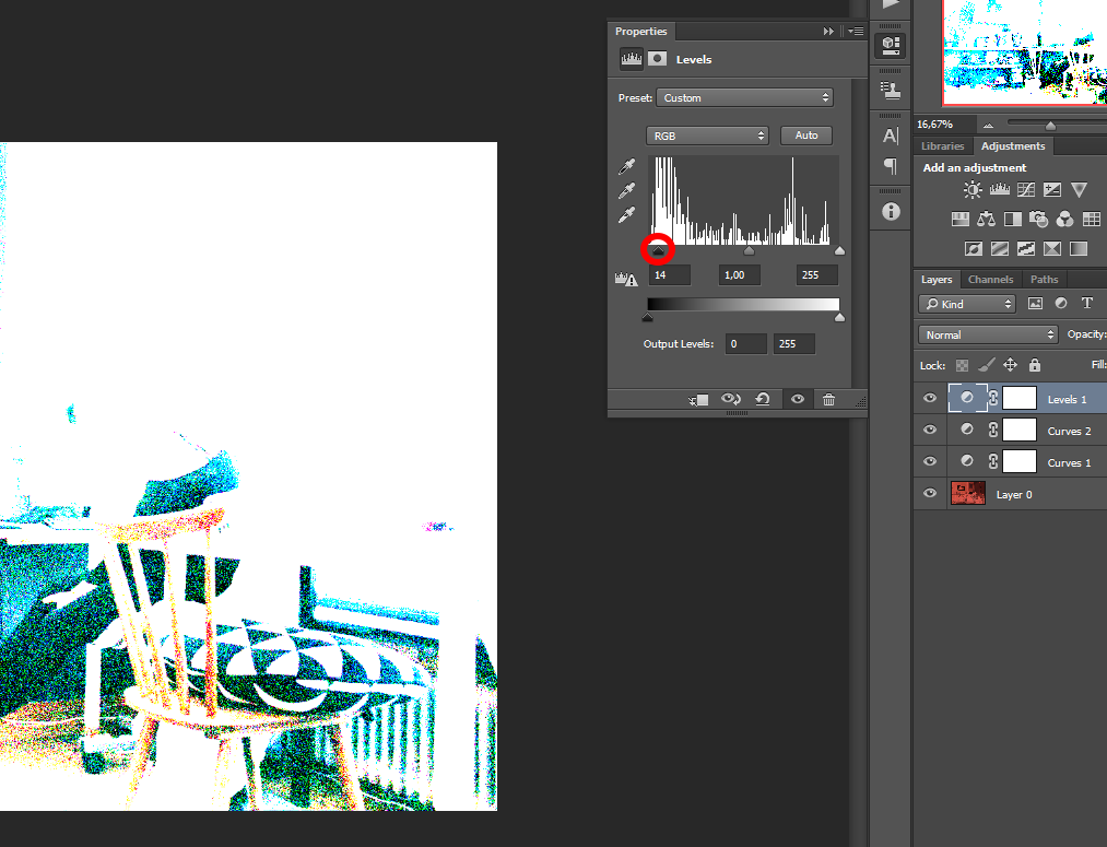 Set the black point of the image